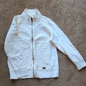 L.L. Bean Cream Quilted Jacket